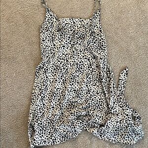 Stylish Black and White Spotted Dress